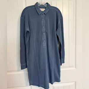 The Normal Brand Thermal Long Sleeve Shirt Dress - Sz M
